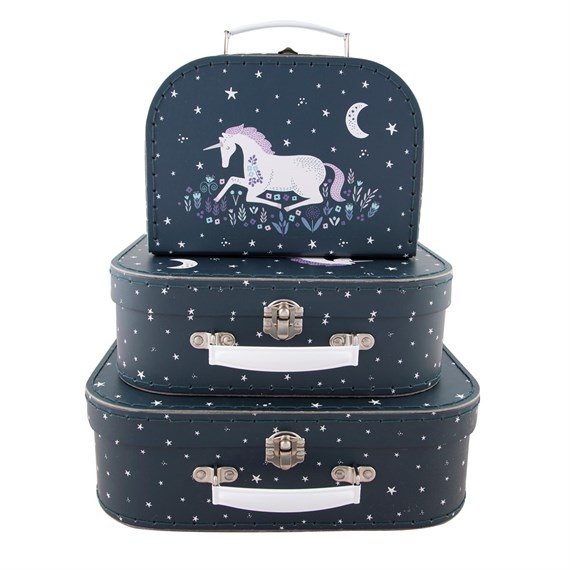 Starlight Unicorn Suitcases - Set of 3