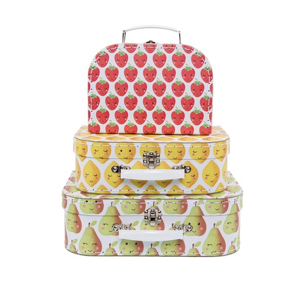 Set of 3 Happy Fruit & Veg Suitcases