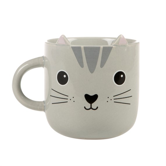 Nori Cat Kawaii Friends Grey Mug
