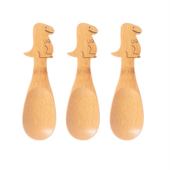 Bamboo T-Rex Spoons - Set of 3